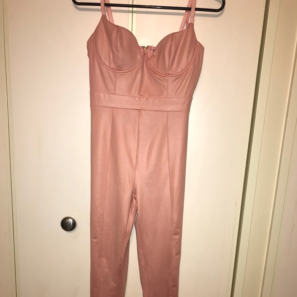 Pink tight jumpsuit